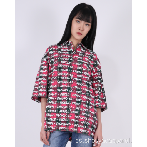 Blusa de manga corta para mujer